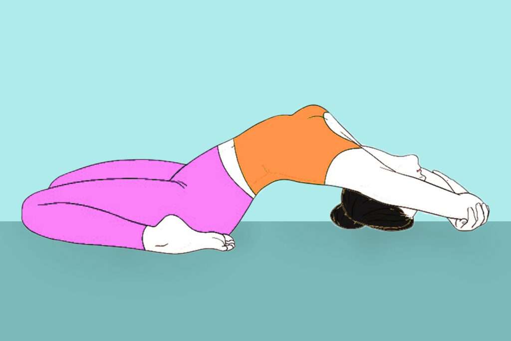 Paryankasana (Couch pose) - Yoga for PCOS